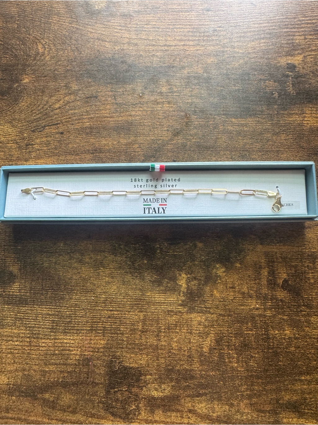 18kt GoldPlated Sterling Silver Link Bracelet  Gold